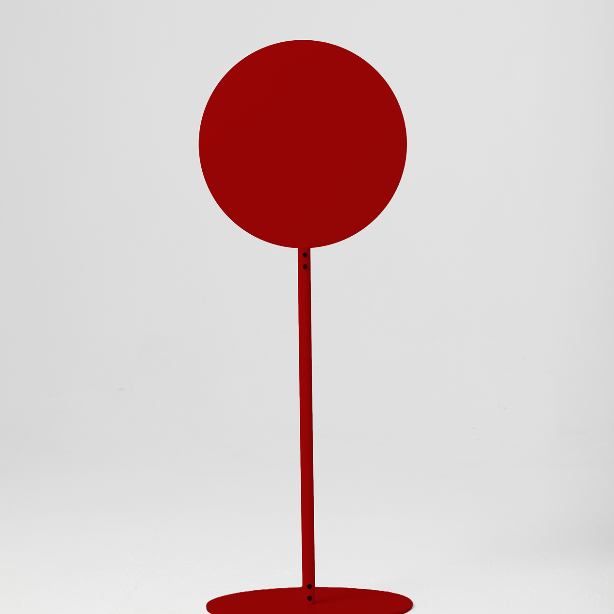 Round Standing Sign Deep Red