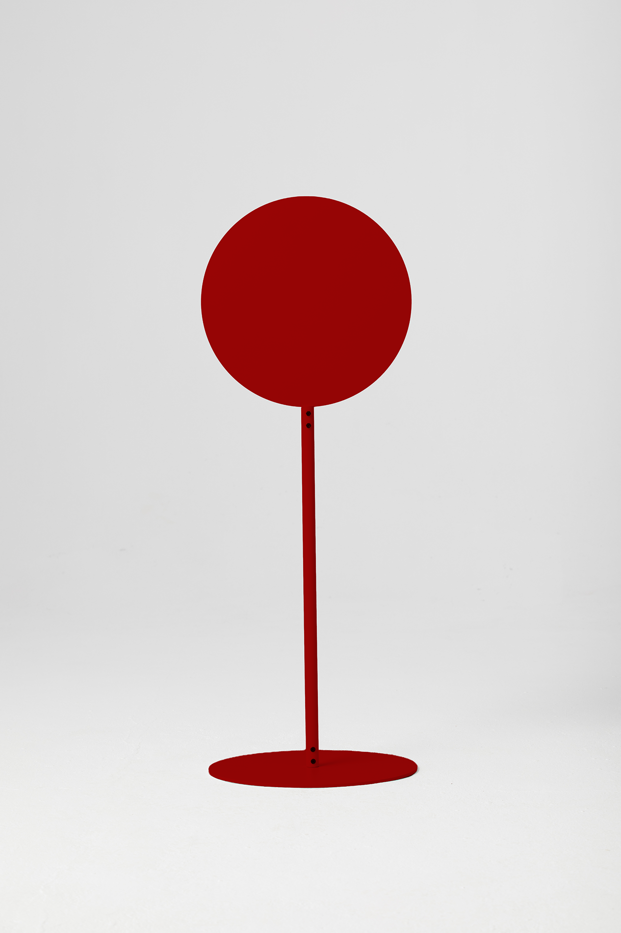 Round Standing Sign Deep Red