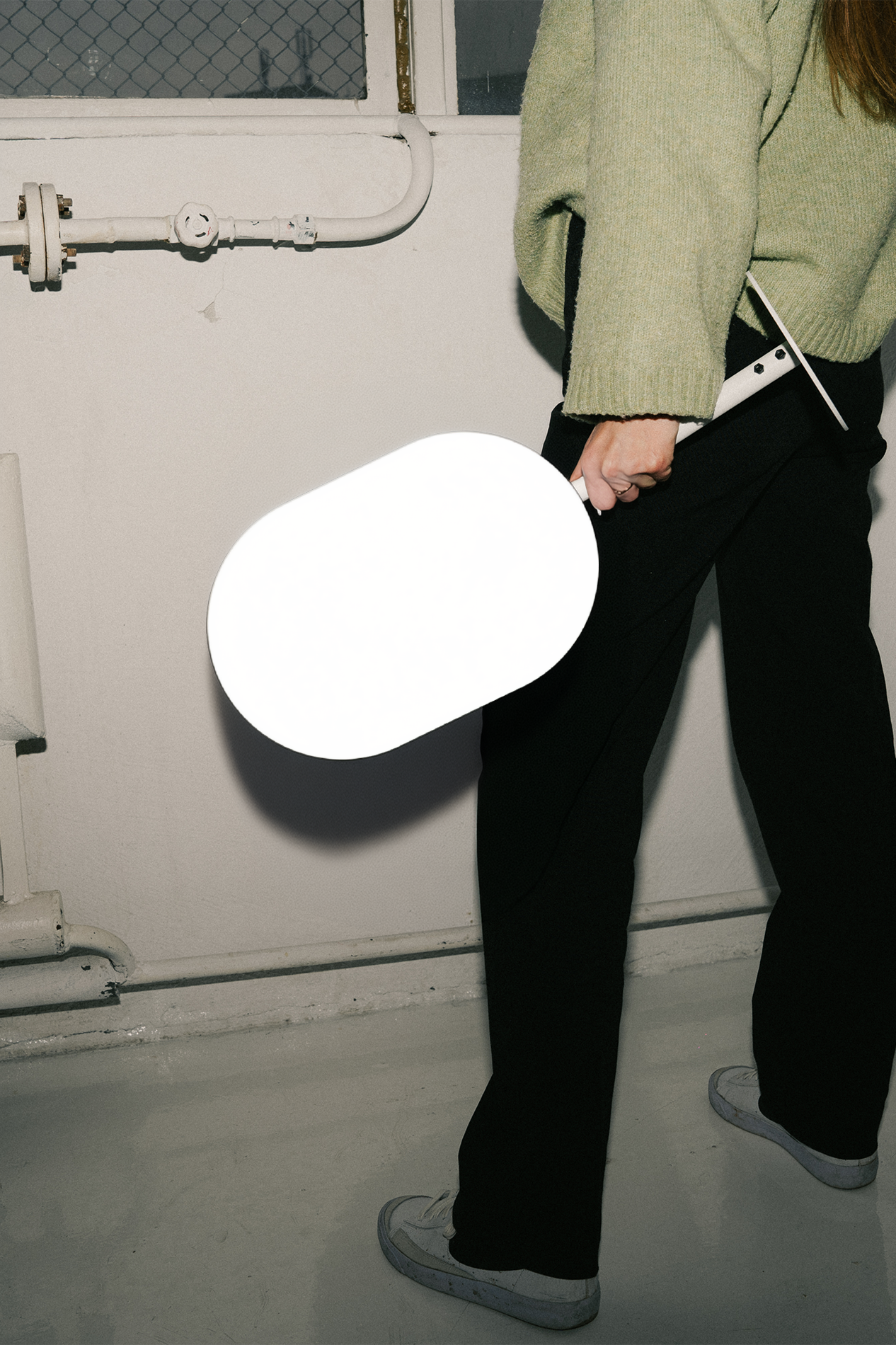 Bean Hanging Sign White