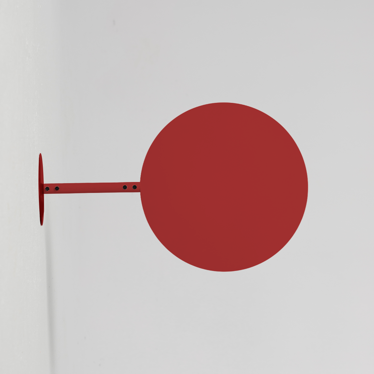 Round Hanging Sign Deep Red