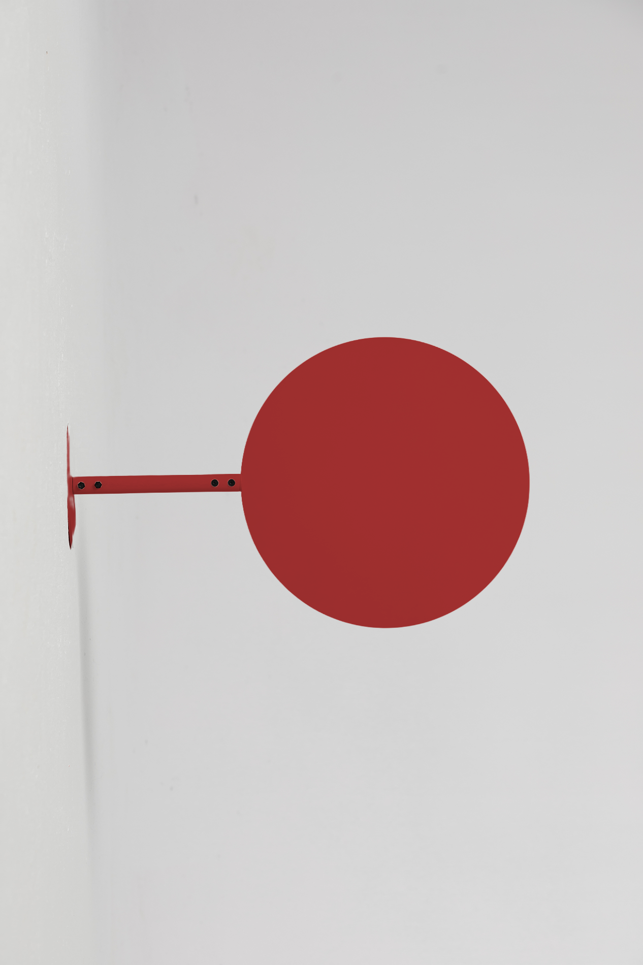 Round Hanging Sign Deep Red